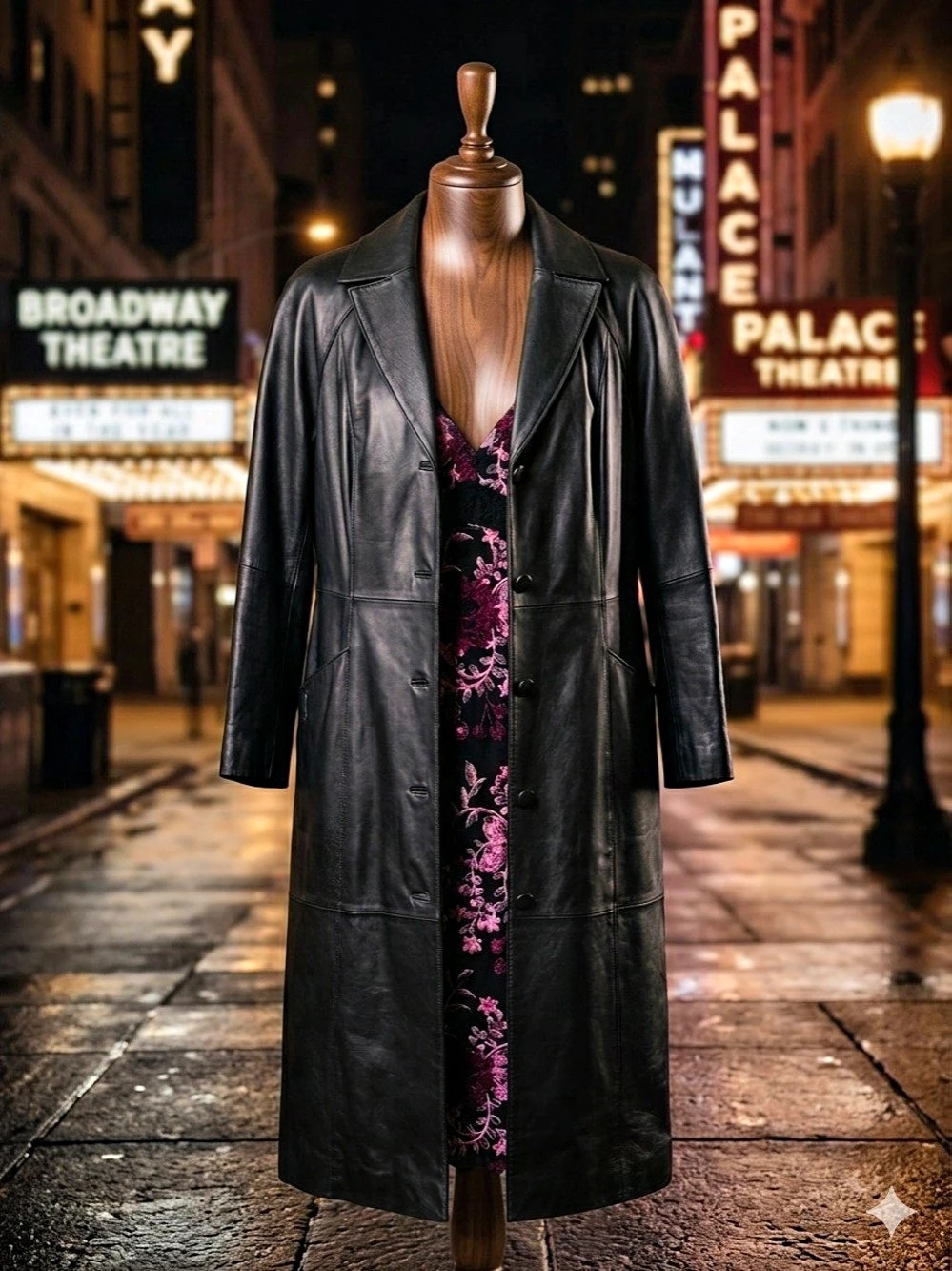 Jerry Lewis Classic Luxuries Leather Coat Black Medium